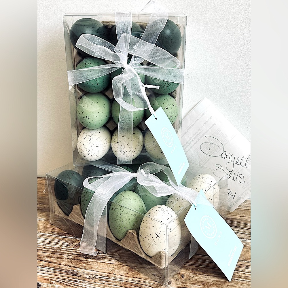 Two dozen beautiful green speckled eggs!